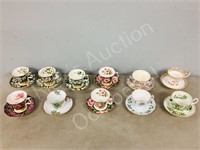 assorted cups/ saucers- 11 sets