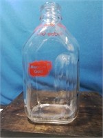 Vintage medical half gallon dairy bottle