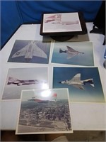 Group of 6 military plane photos