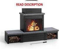 Sunjoy Outdoor Patio Fireplace