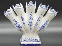 Hand Painted Blue & White Porcelain Finger Vase