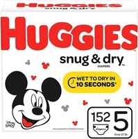 HUGGIES Snug & Dry Diapers, Size 5, 152 Count