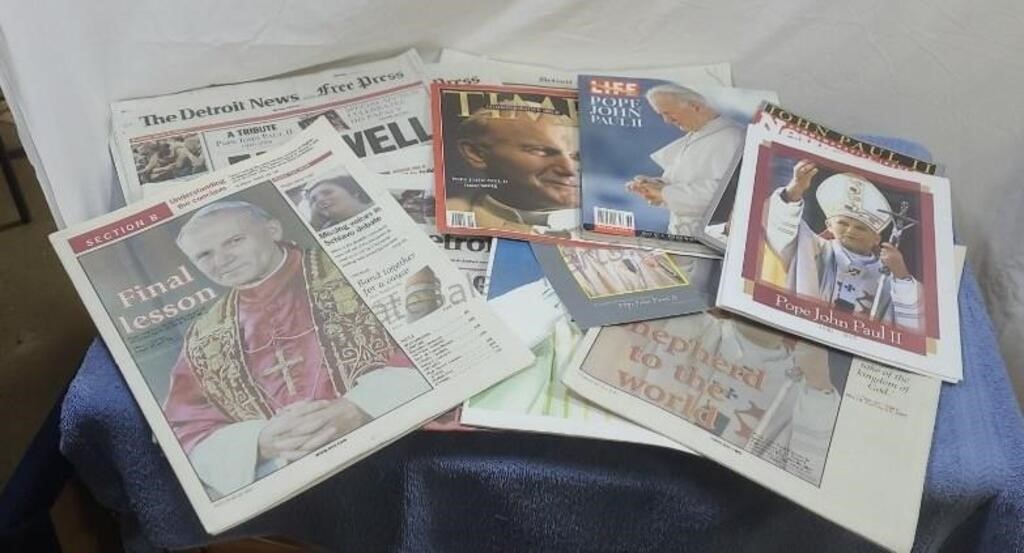 Pope John Paul II magazines and newspapers