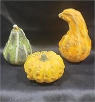 Ceramic gourds.