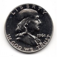 1961 US Proof Half Dollar Silver Coin