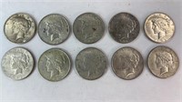 (10) LIBERTY SILVER DOLLARS