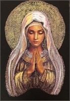 "Blessed Virgin Mary" 7"x5" Collectible Icon