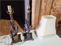 Vintage Monkey Bell Hop Lamps