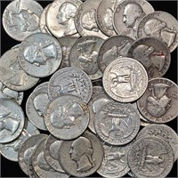 Roll of Silver Washington Quarters - 40 Quarters