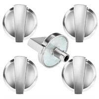 5 Pack WB03X25796 Stainless Steel Stove Knobs Comp