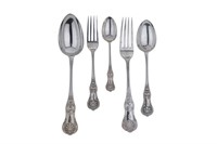 FORTY-EIGHT PC SCOTTISH SILVER FLATWARE SET, 2821g