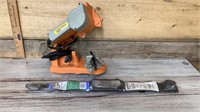 Chainsaw blade sharpener, and one lawnmower blade