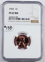 1964  Lincoln Cent   NGC PF-67 RD
