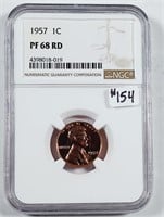 1957  Lincoln Cent   NGC PF-68 RD