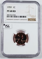 1959  Lincoln Cent   NGC PF-68 RD