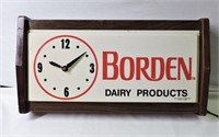 Vintage Borde Dairy Products Light Up Clock