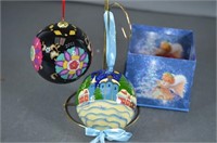 Glass 2011 & Higgly Painted Wood Ornament