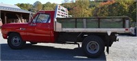 1984 Dodge Ram 350 dual wheel flat bed dump truck