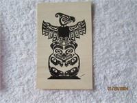 Postcard Haida Indian Motif Eagle Over Grizzly