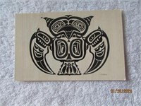 Postcard Haida Indian Motif Owl