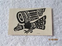 Postcard Haida Indian Motif Flying Eagle