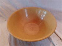 12" Yellow Ware Bowl shows age