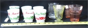 Tom & Jerry Cups with some Depression Glass!