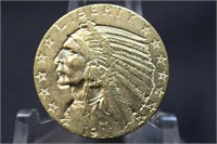 Uncirculated 1911 $5 Gold Indian Coin