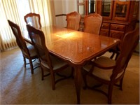 Solid Oak Table-Six (6) chairs