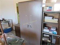 Metal Storage Cabinet w/ office Supplies