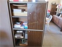 Sliding Door Cabinet w/ office supplies