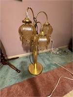 5 shade glass drop light lamp