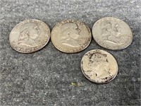 Silver Franklin Half Dollars & Washington Quarter