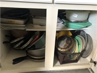 Cabinet full of pots and pans