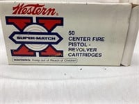 Western 50 Center Fire Pistol-Revolver Cartridges