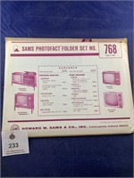 Vintage Sams Photofact Folder No 768 TVs