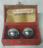 Silvertone  Chinese Baoding Balls In Box