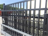 Unused  20-foot Metal Driveway Swinging Gates