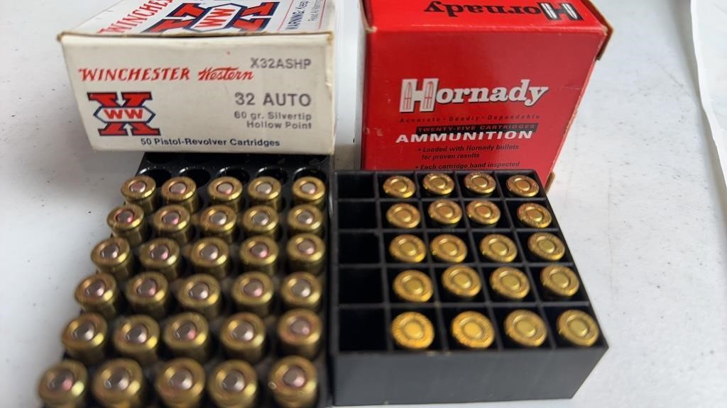 60 rds .32 Auto 20e Hornady 30e Winchester