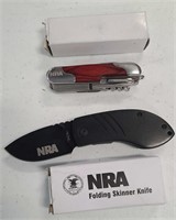 Pair NRA Knives - Skinner & Multi Tool