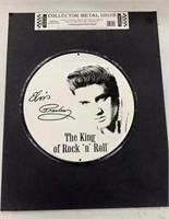 Elvis Presley round metal sign