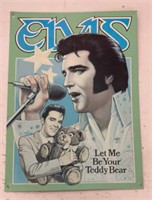 Metal Elvis let me be your teddy bear sign