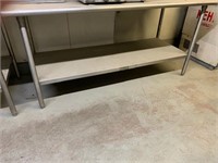 Stainless steel work table 72”x30”