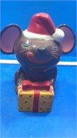 Christmas mouse cookie jar