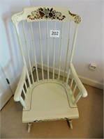 White Rocker with Painted Accents