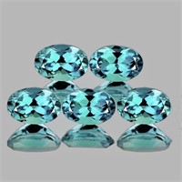 Natural Paraiba Green Blue Apatite 5 Pcs(Flawless-