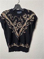 Vintage Femme Rose Sleeveless Sweater Vest