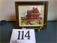 FRAMED "WHISTLE STOP" PICTURE 5X8