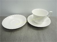 White Royal Albert Teacup & Saucers