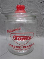 Vintage Delicious Tom's Peanuts Glass Jar